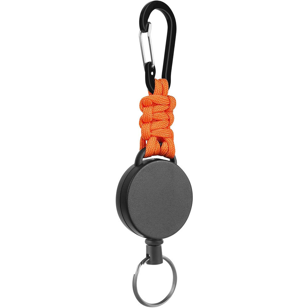 Wholesale Macaron Color Rebound Colorful Umbrella Rope Braided Telescopic Keychain
